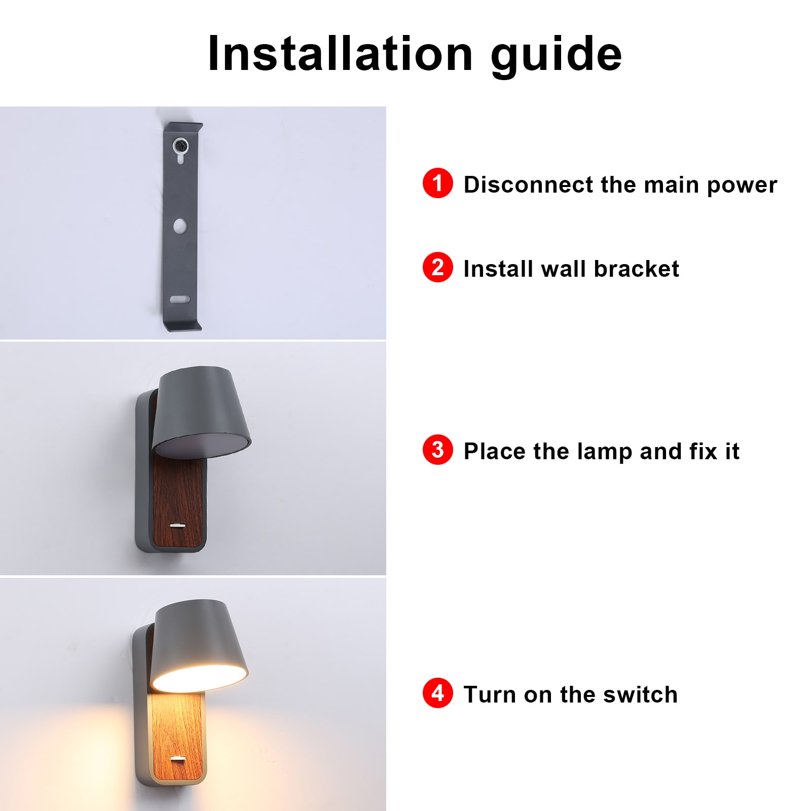 instalación aplique de pared